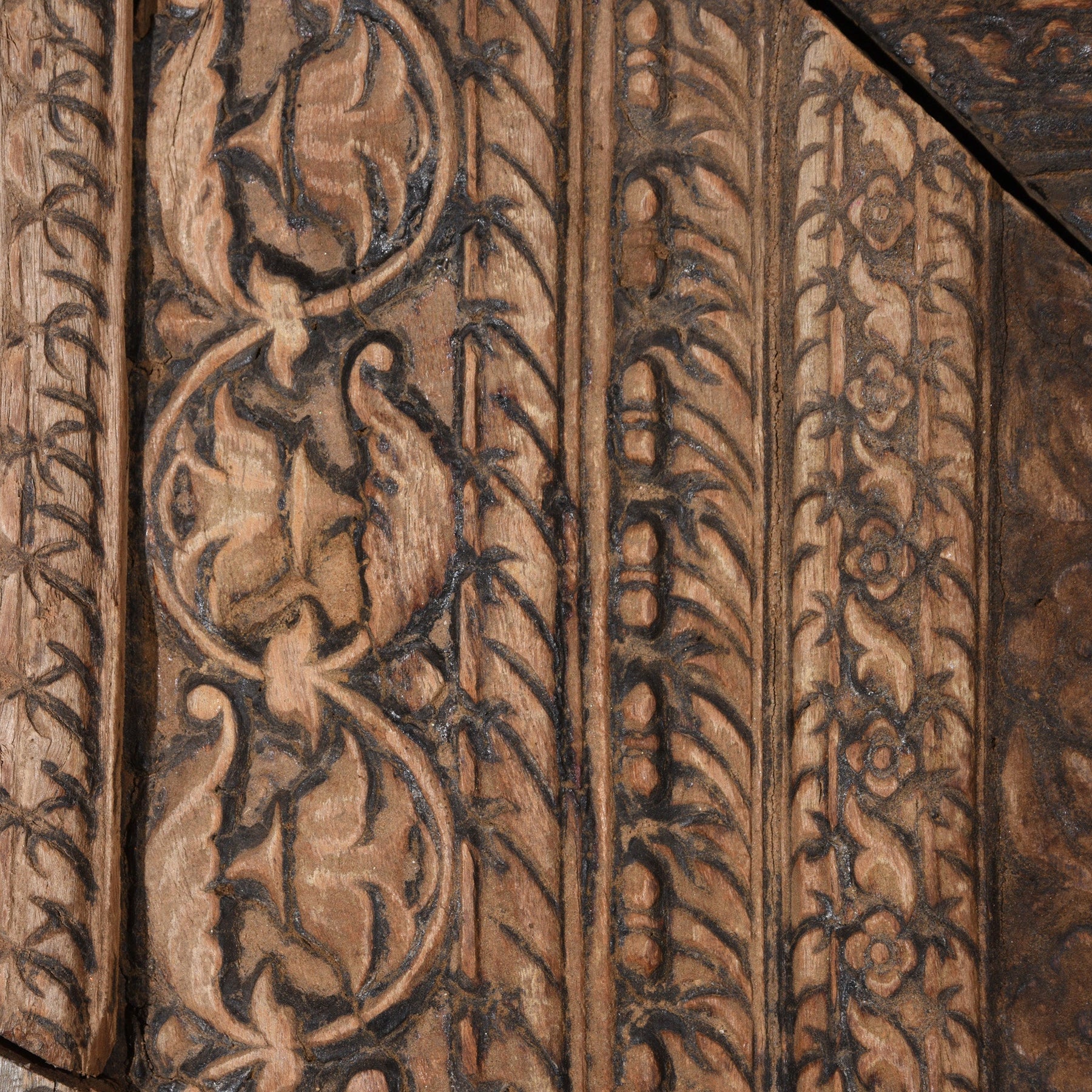 Carved Teak Door From The Punjab - 18thC