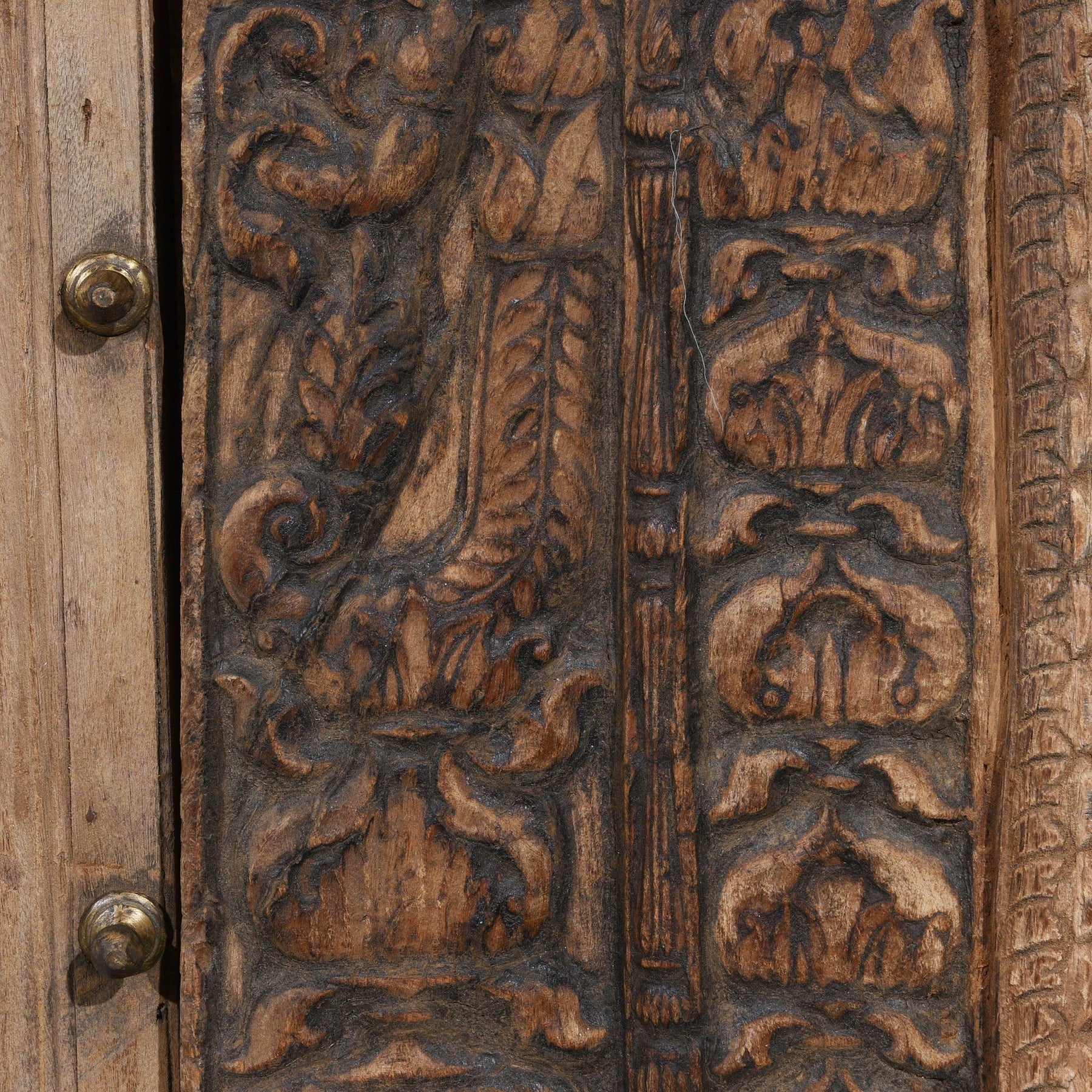 Carved Teak Door From The Punjab - 18thC