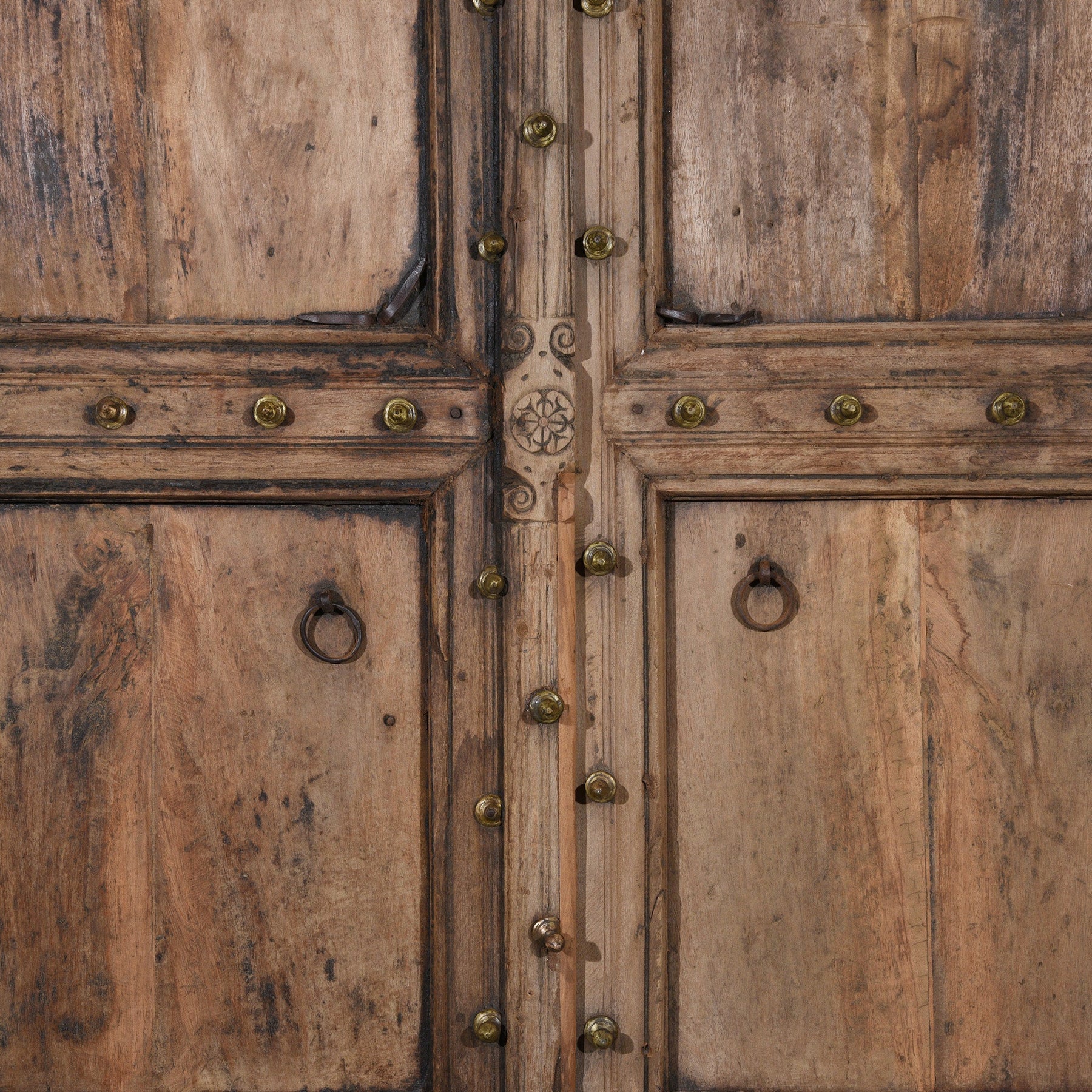 Carved Teak Door From The Punjab - 18thC