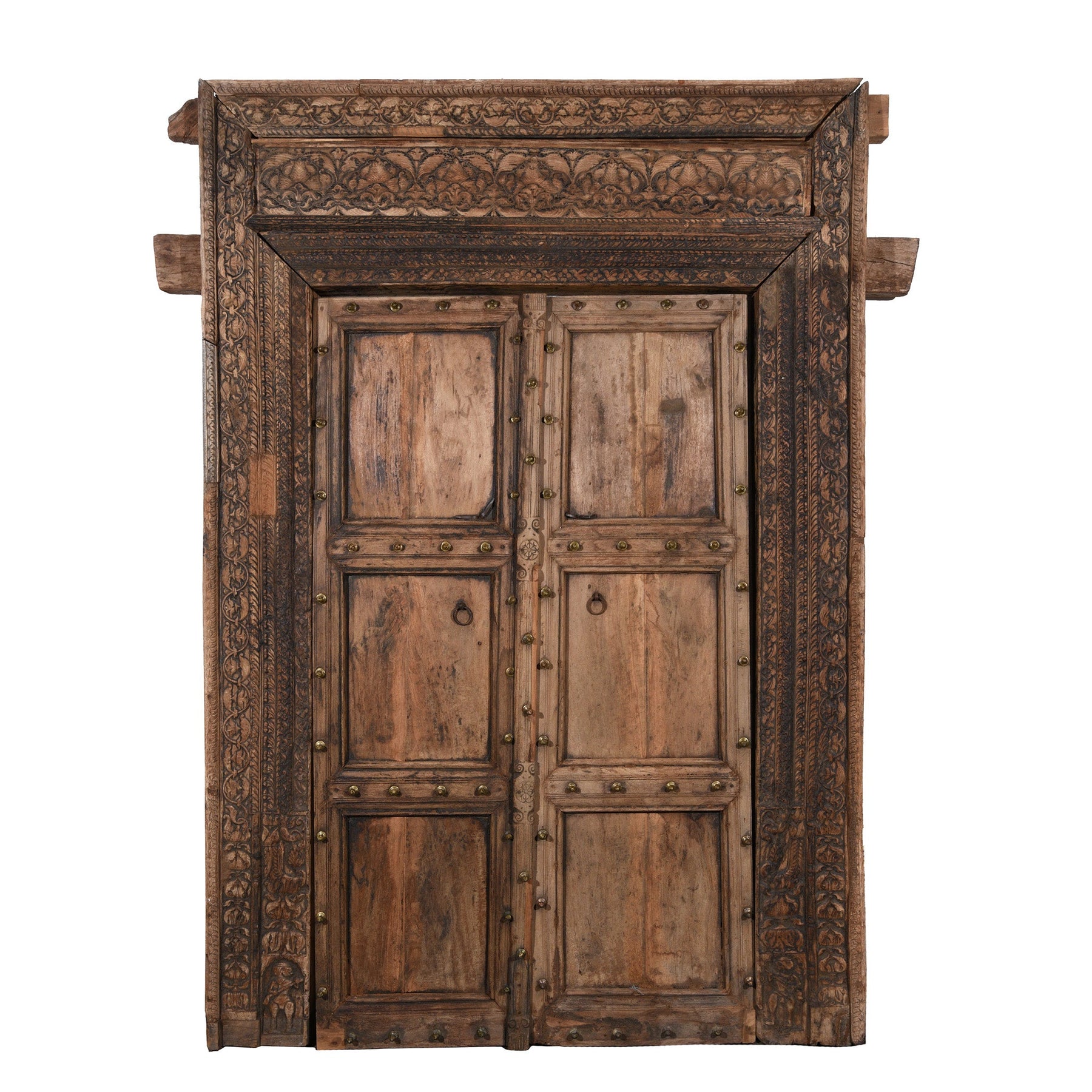 Carved Teak Door From The Punjab - 18thC