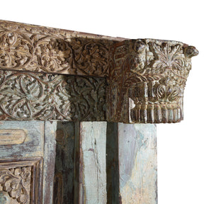Painted Indo-Portugese Reclaimed Door From Diu - 19thC