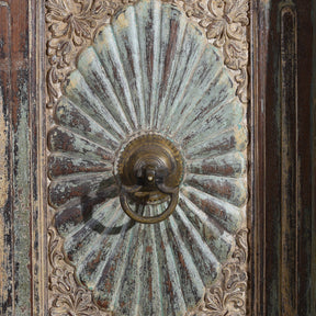 Painted Indo-Portugese Reclaimed Door From Diu - 19thC