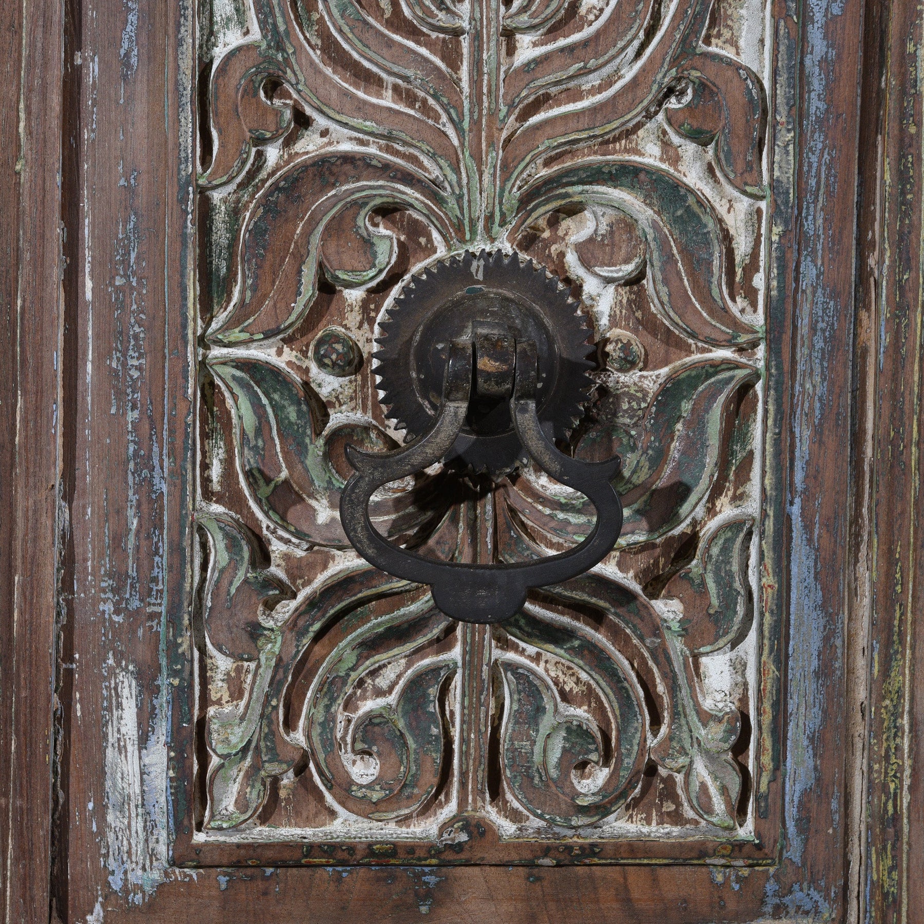 Old Painted Indian Doors From Gujarat - 19thC