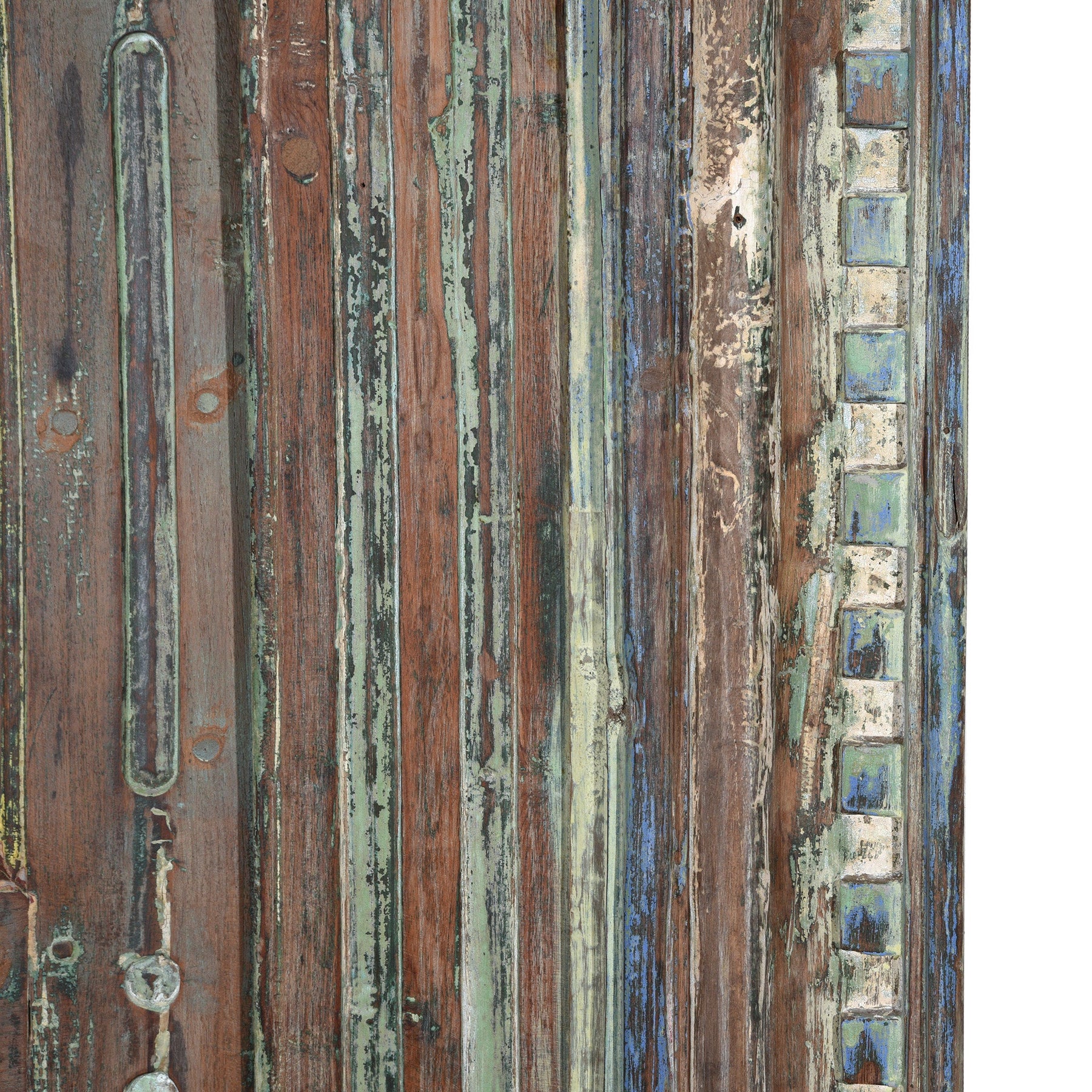 Old Painted Indian Doors From Gujarat - 19thC
