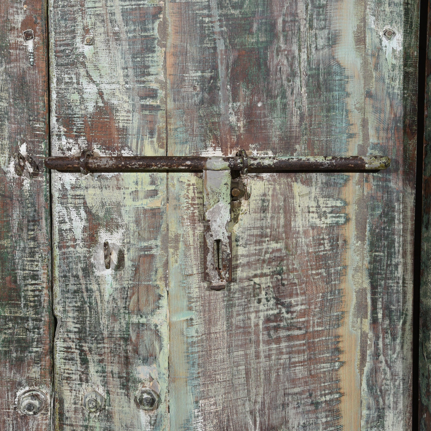 Old Painted Indian Doors From Gujarat - 19thC