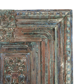 Old Painted Indian Doors From Gujarat - 19thC