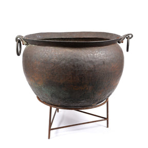 Indian Beaten Copper Planter - 19thC