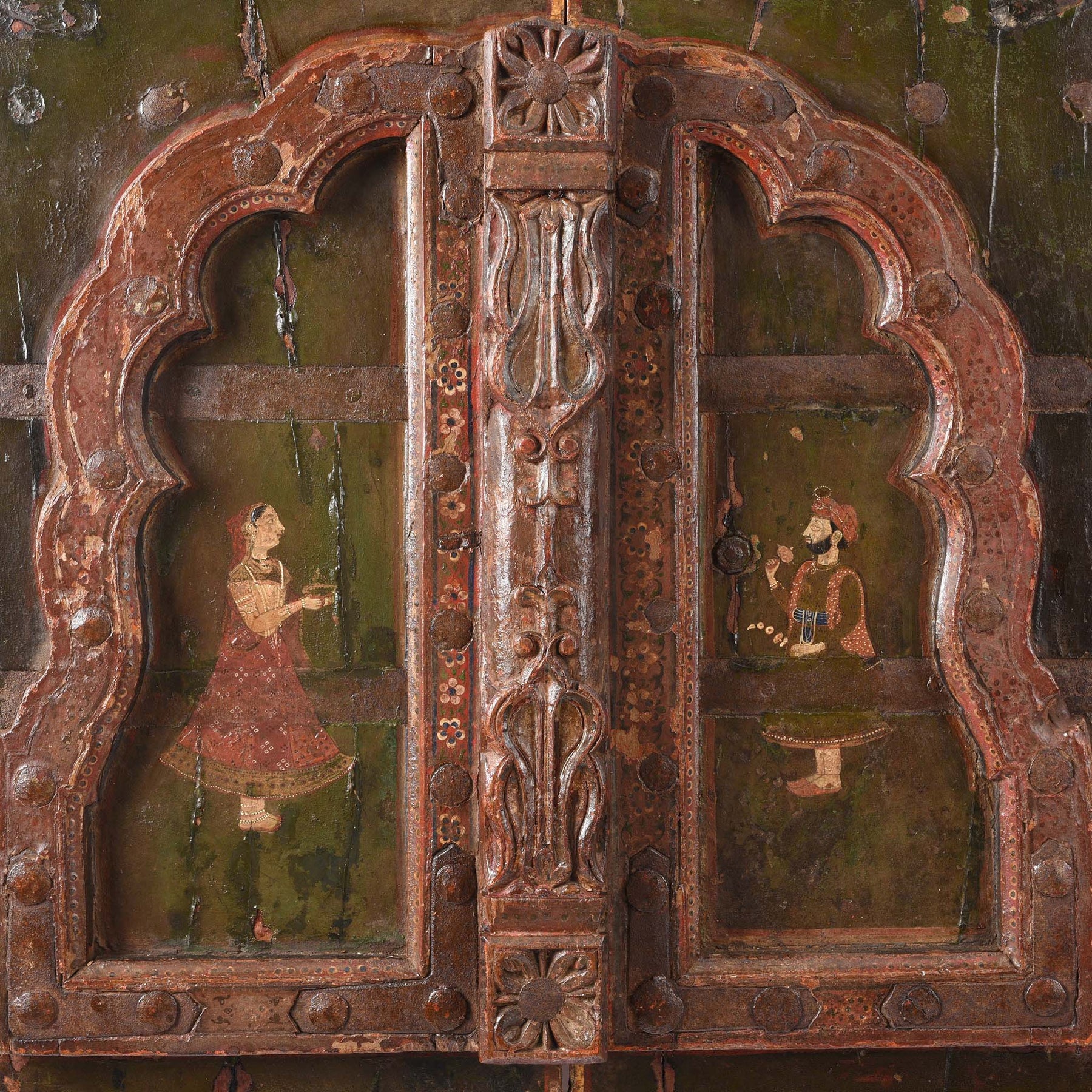 Painted Indian Windows From Bikaner - 19thC