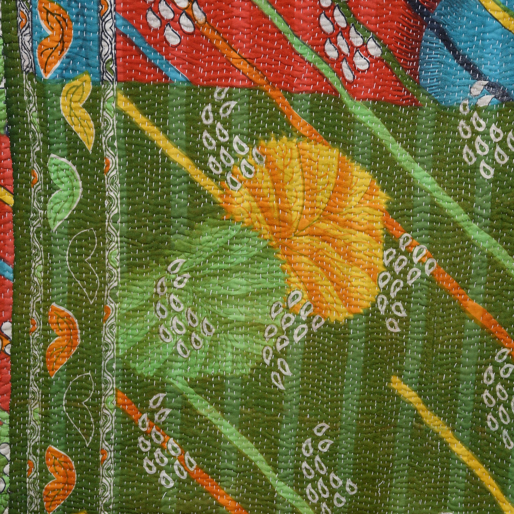 Vintage Bengali Kantha Throw - King Size