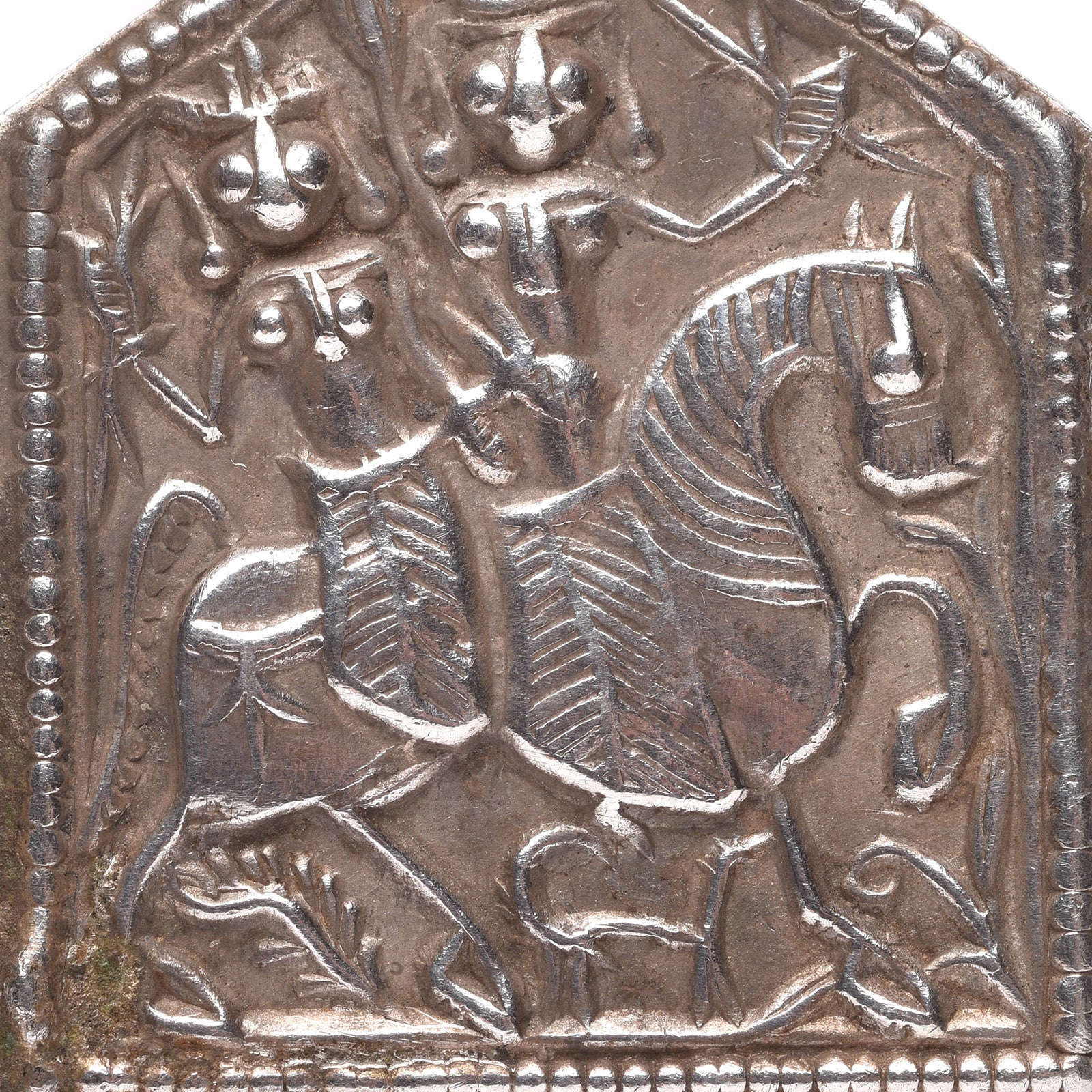 Tribal Silver Bhumiya Raj Amulet - 19th Century