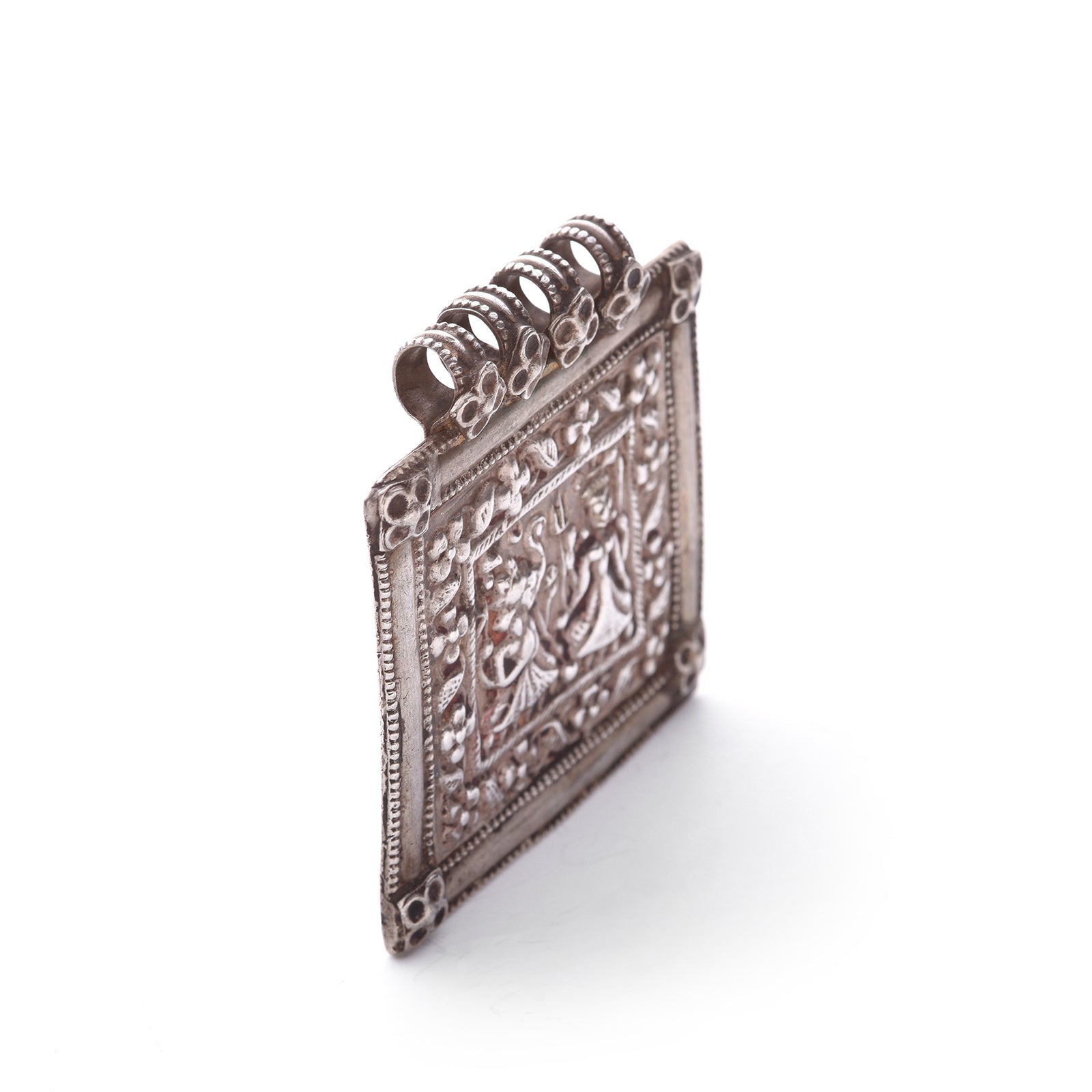 Tribal Silver Ganesh & Lakshmi Amulet - 19th Century