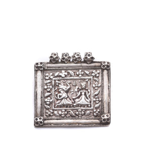 Tribal Silver Ganesh & Lakshmi Amulet - 19th Century