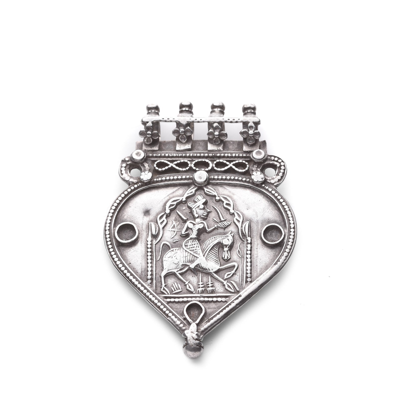 Tribal Silver Bhumiya Raj Amulet - 19th Century