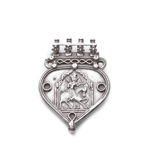 Tribal Silver Bhumiya Raj Amulet - 19th Century