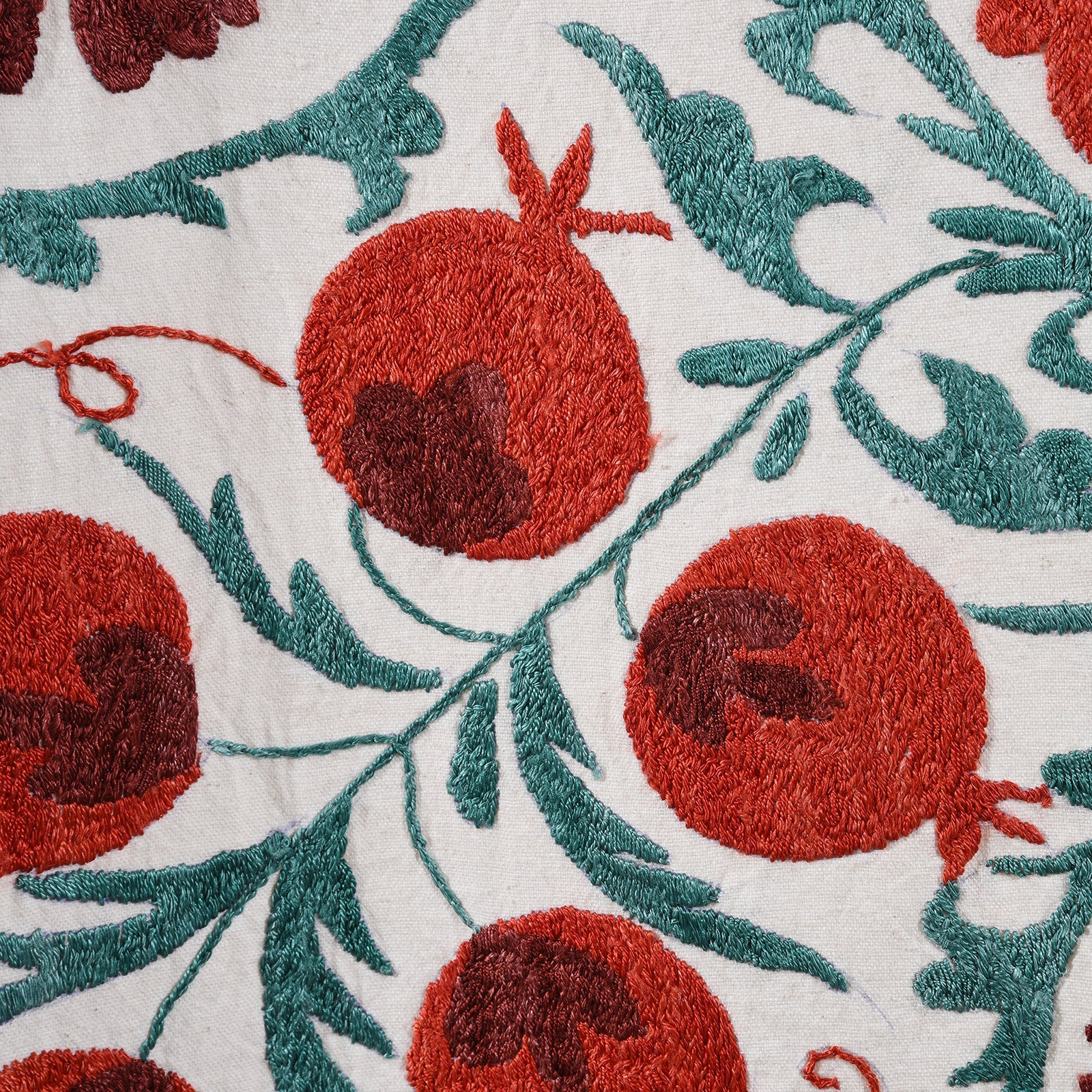Vintage Suzani Embroidery Throw From Uzbekistan