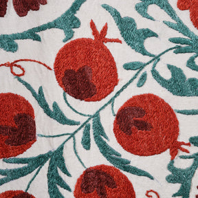 Vintage Suzani Embroidery Throw From Uzbekistan