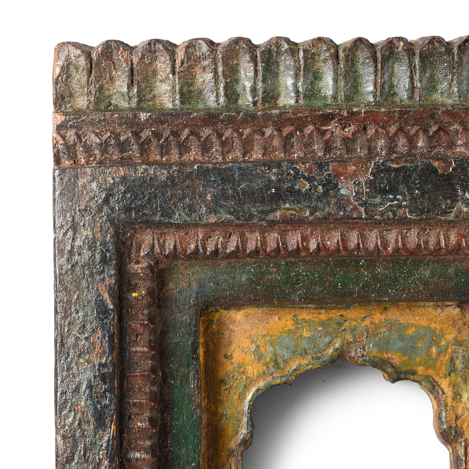Carved Teak Votive Panel From Andhra Pradesh - Ca 1920's