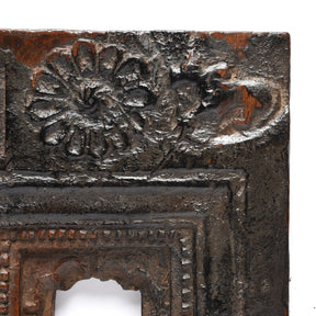 Carved Teak Votive Panel From Andhra Pradesh - Early 20th Century