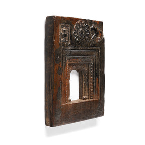 Carved Teak Votive Panel From Andhra Pradesh - Early 20th Century