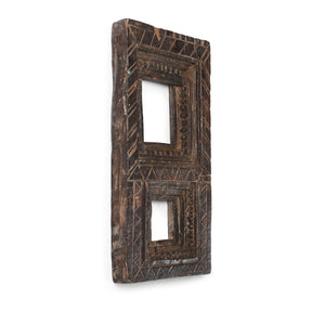 Carved Teak Votive Panel From Andhra Pradesh - Ca 1920's