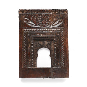Carved Teak Votive Panel From Andhra Pradesh - Early 20th Century