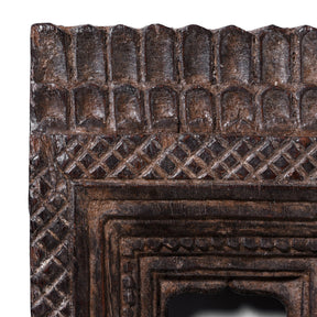 Carved Teak Votive Panel From Andrah Pradesh - 19th Century