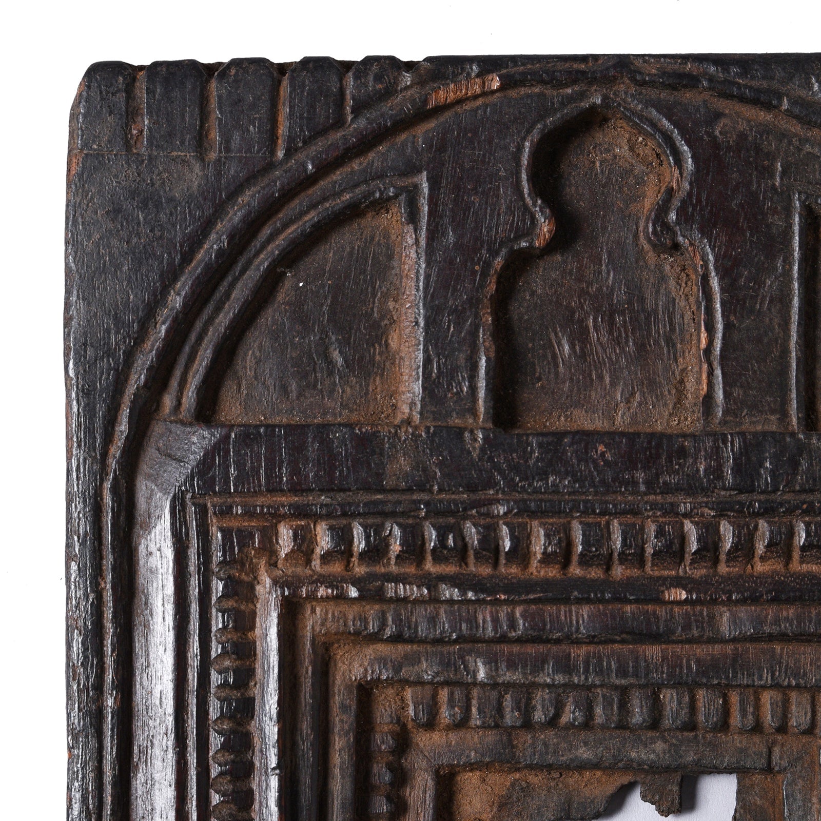 Carved Teak Votive Panel From Andhra Pradesh - Ca 1920's