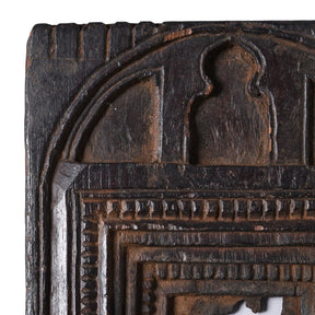 Carved Teak Votive Panel From Andhra Pradesh - Ca 1920's