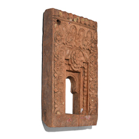 Carved Teak Votive Panel From Andrah Pradesh - Early 20thC