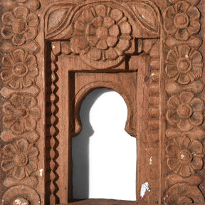 Carved Teak Votive Panel From Andrah Pradesh - Early 20thC