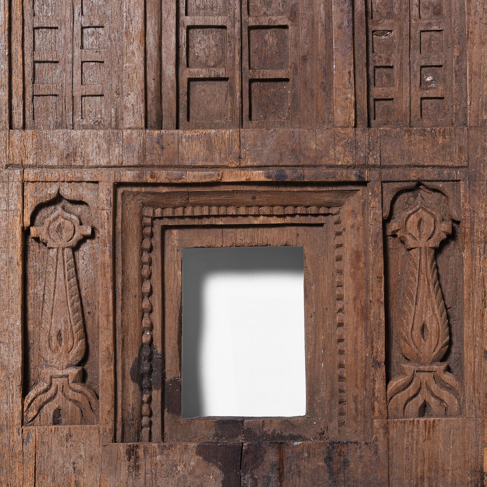 Carved Teak Votive Panel From Andhra Pradesh - Late 19th Century