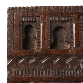 Carved Teak Votive Panel From Andhra Pradesh - Ca 1920