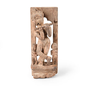Figurine Of Krishna Playing The Flute - 19th Century