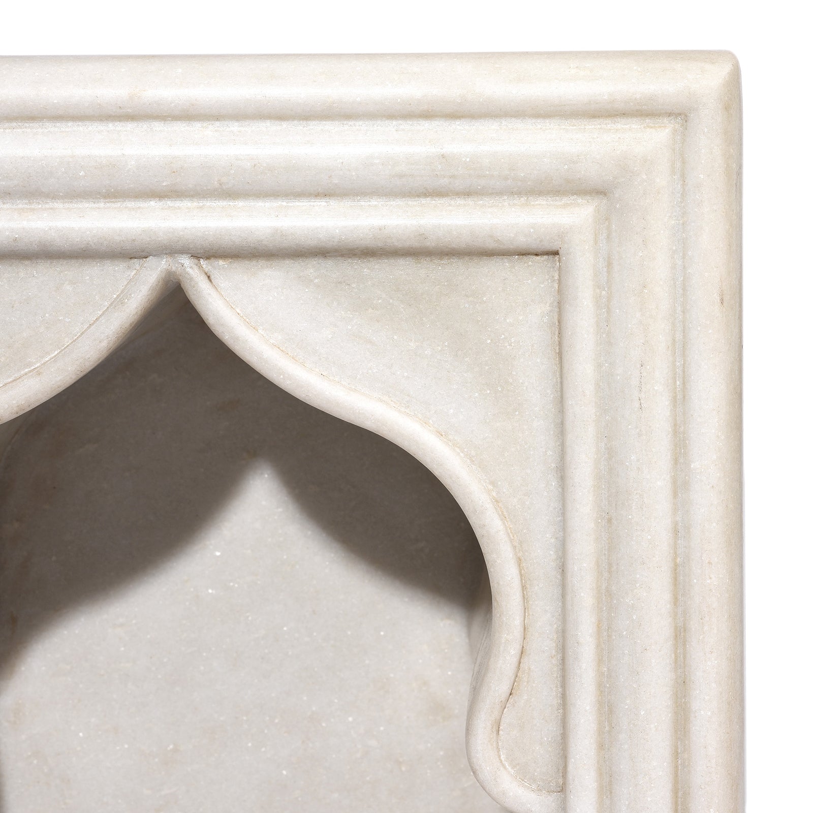 Large Marble Mughal Single Lamp Niche - Mughal Style