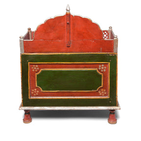 Painted Singhasan From Bikaner - 19th Century