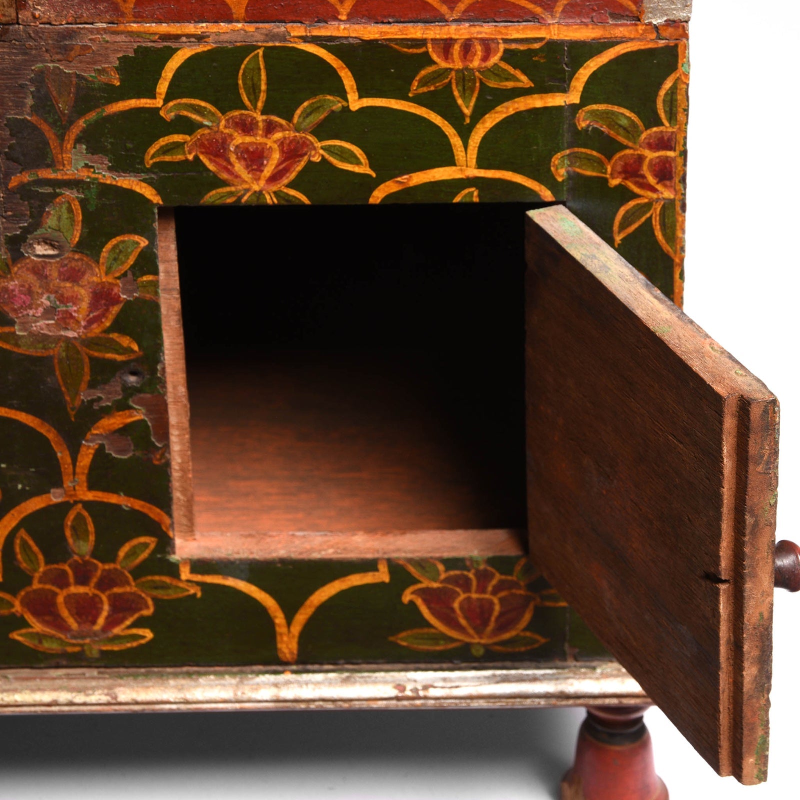 Painted Singhasan From Bikaner - 19th Century