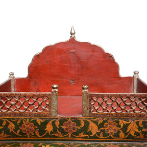 Painted Singhasan From Bikaner - 19th Century