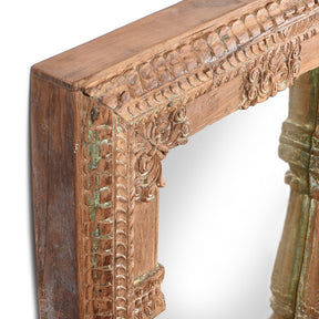 Mirror Made From An Old Indian Window - 19thC (82 x 96cm)