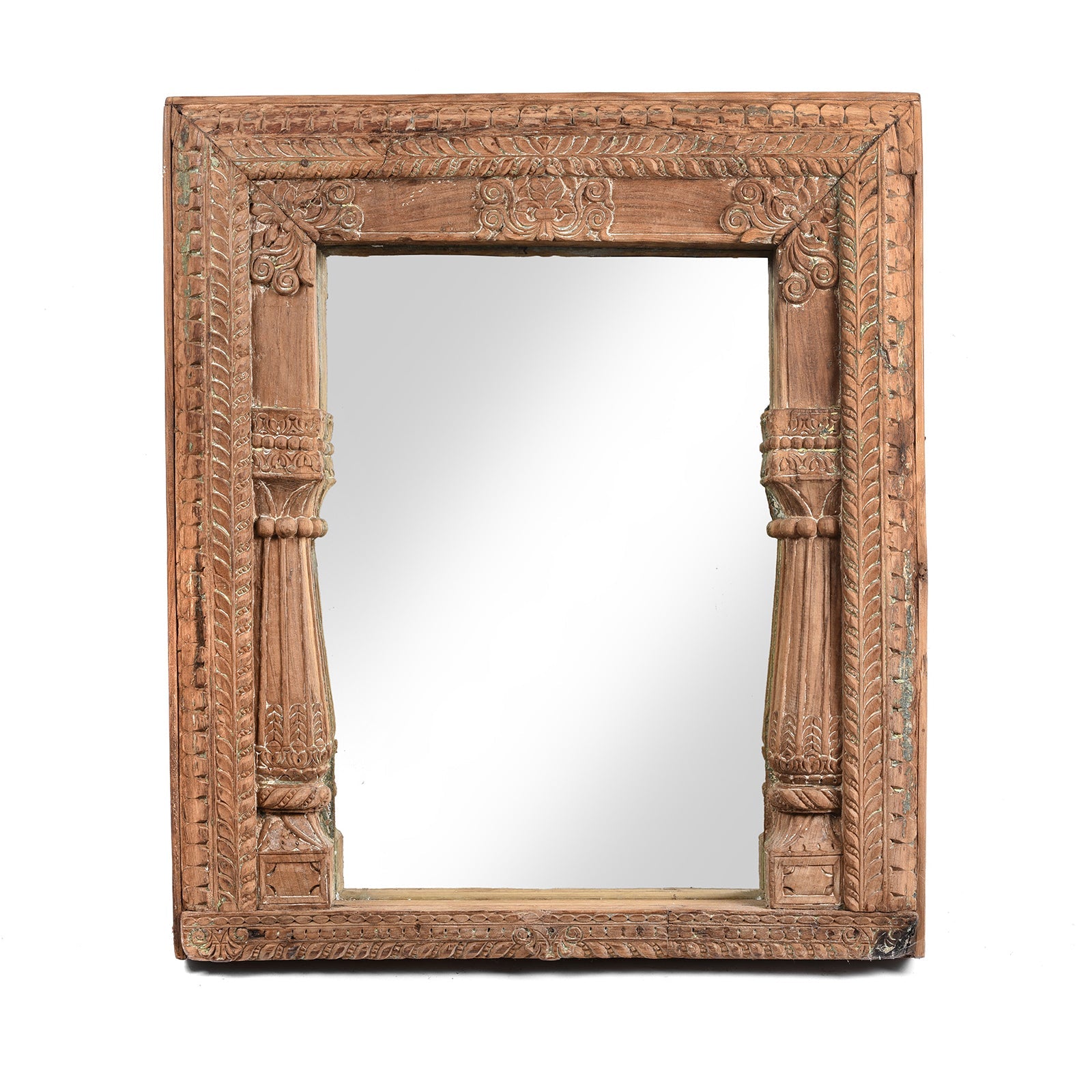 Mirror Made From An Old Indian Window - 19thC (82 x 96cm)