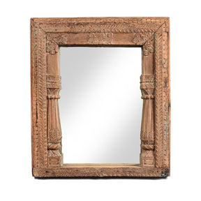 Mirror Made From An Old Indian Window - 19thC (82 x 96cm)