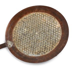 Old Iron Cooking Strainer Spoon From Rajasthan - Circa 1920