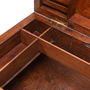 Brass Bound Teak Jewellery Box  From Rajasthan - 19thC