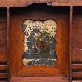 Brass Bound Teak Jewellery Box  From Rajasthan - 19thC