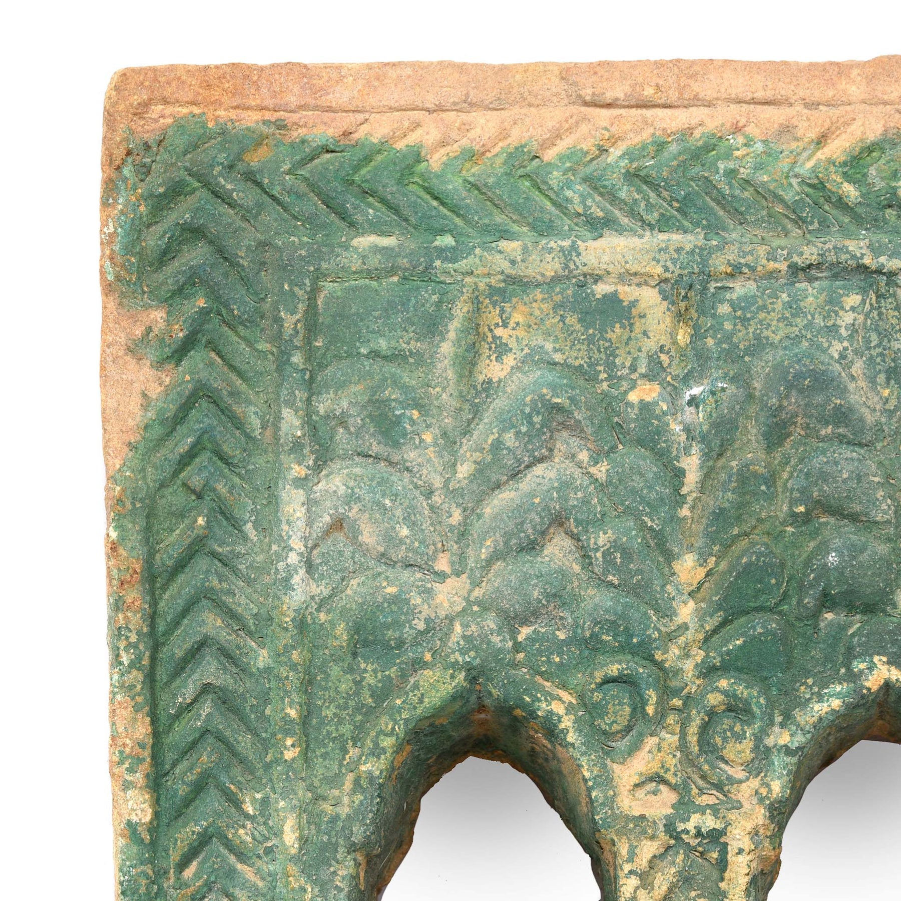 Old 3 Way Stone Lamp Niche From Jaisalmer- 19Thc