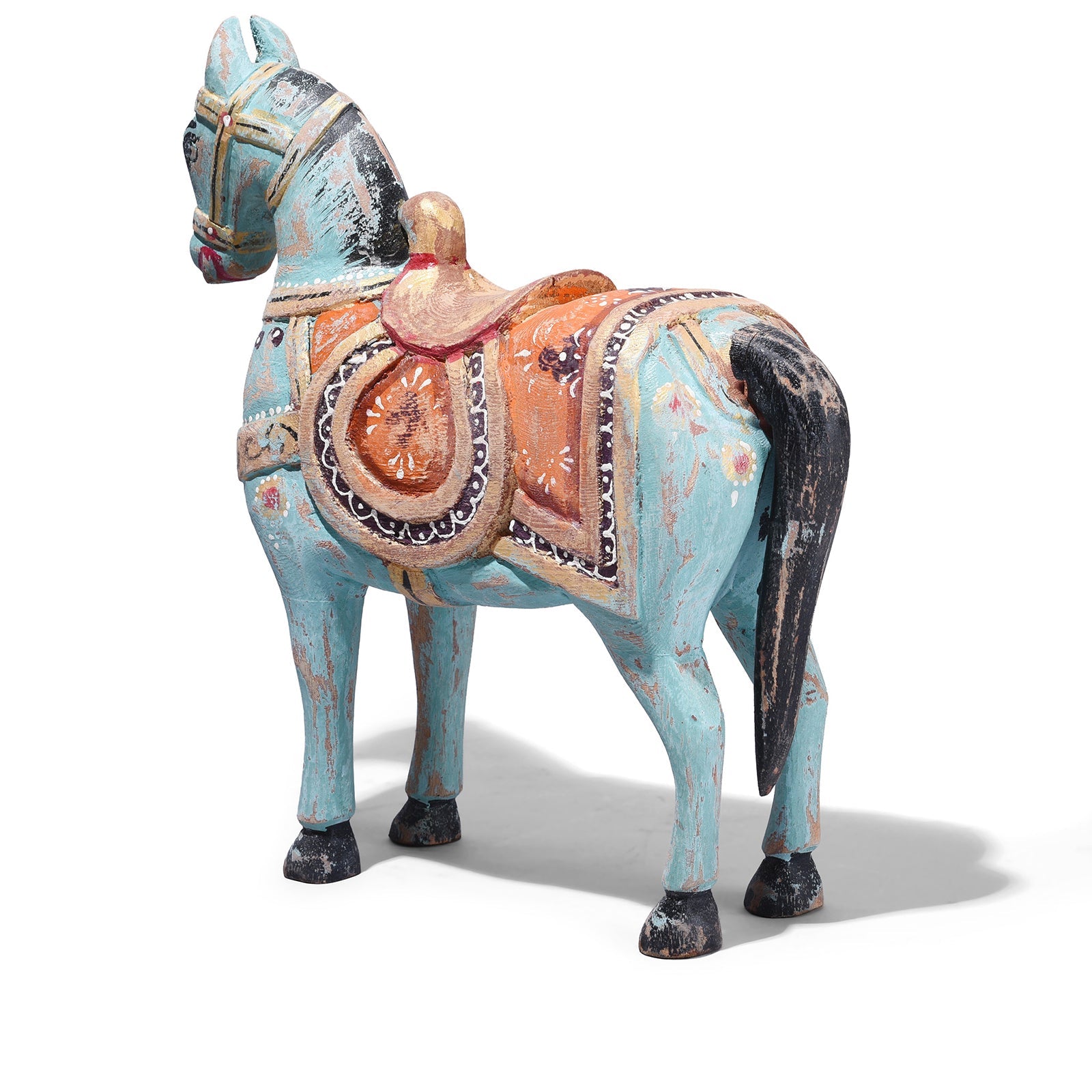 Painted Wooden Marwari Horse From Rajasthan