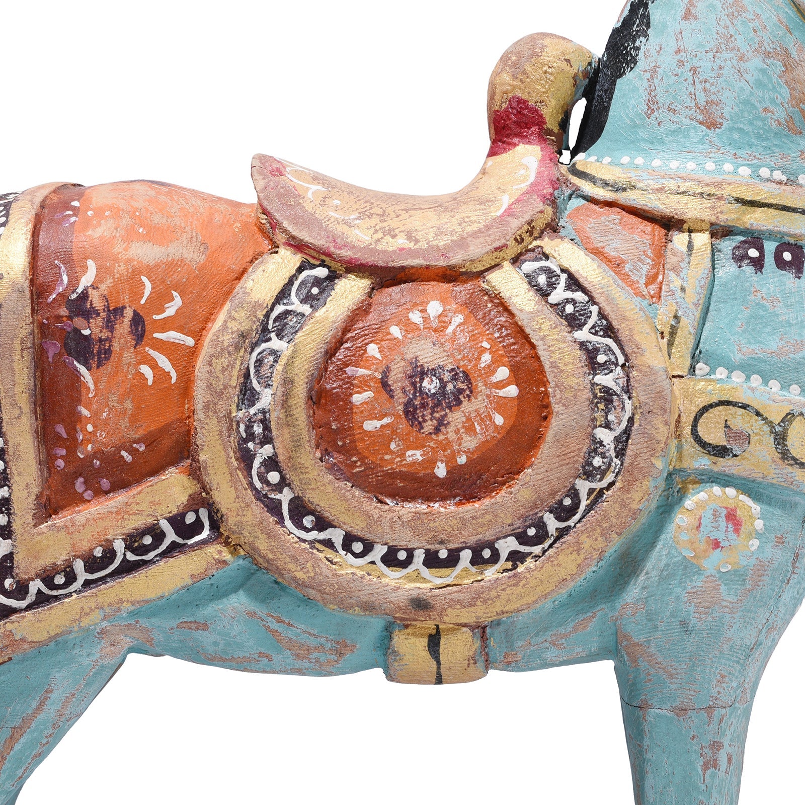 Painted Wooden Marwari Horse From Rajasthan