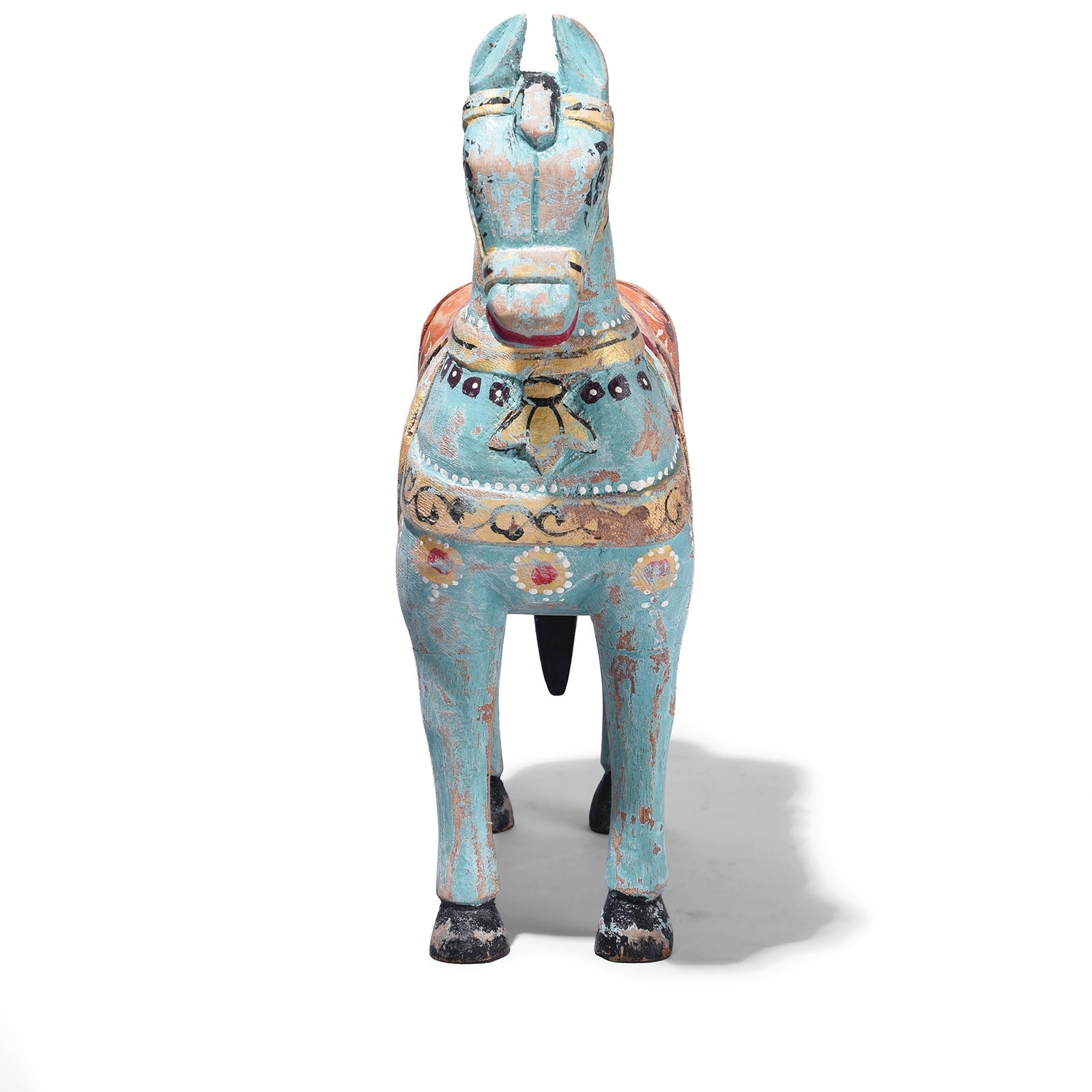 Painted Wooden Marwari Horse From Rajasthan