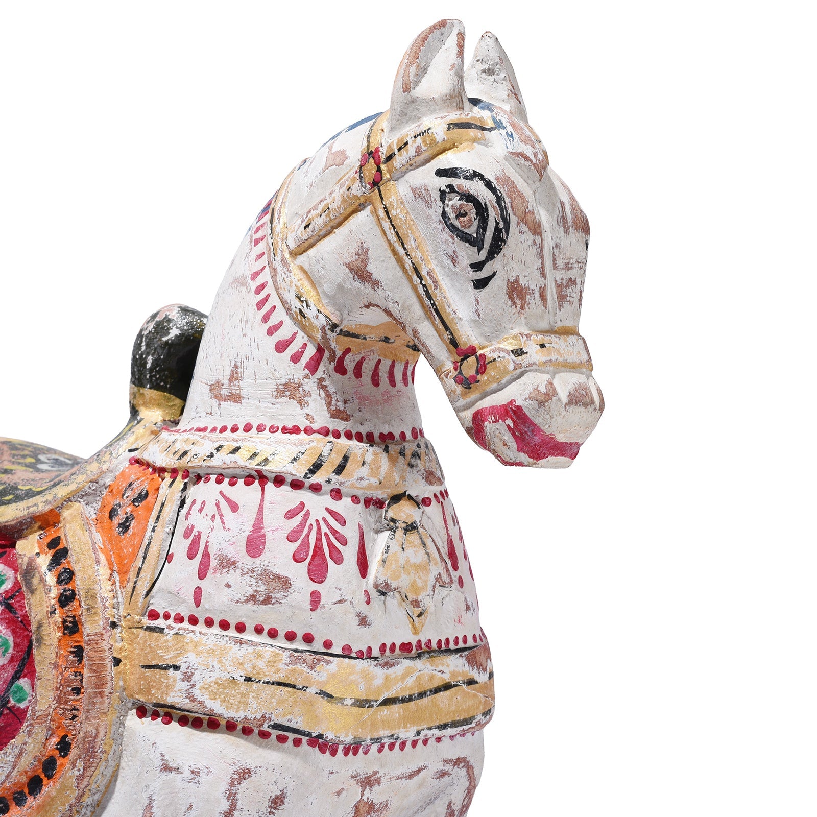 Painted Wooden Marwari Horse From Rajasthan