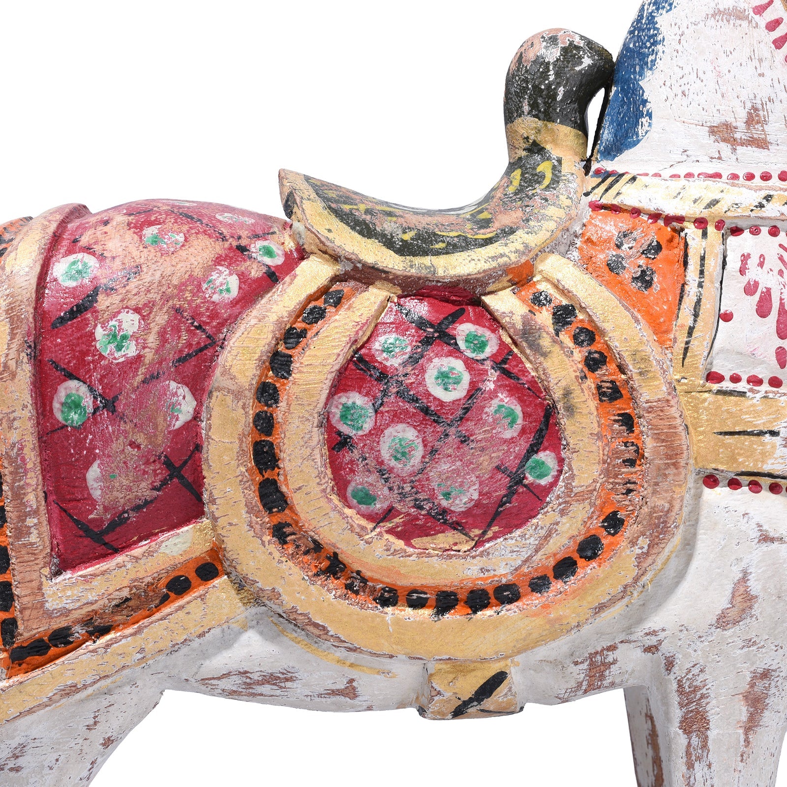 Painted Wooden Marwari Horse From Rajasthan