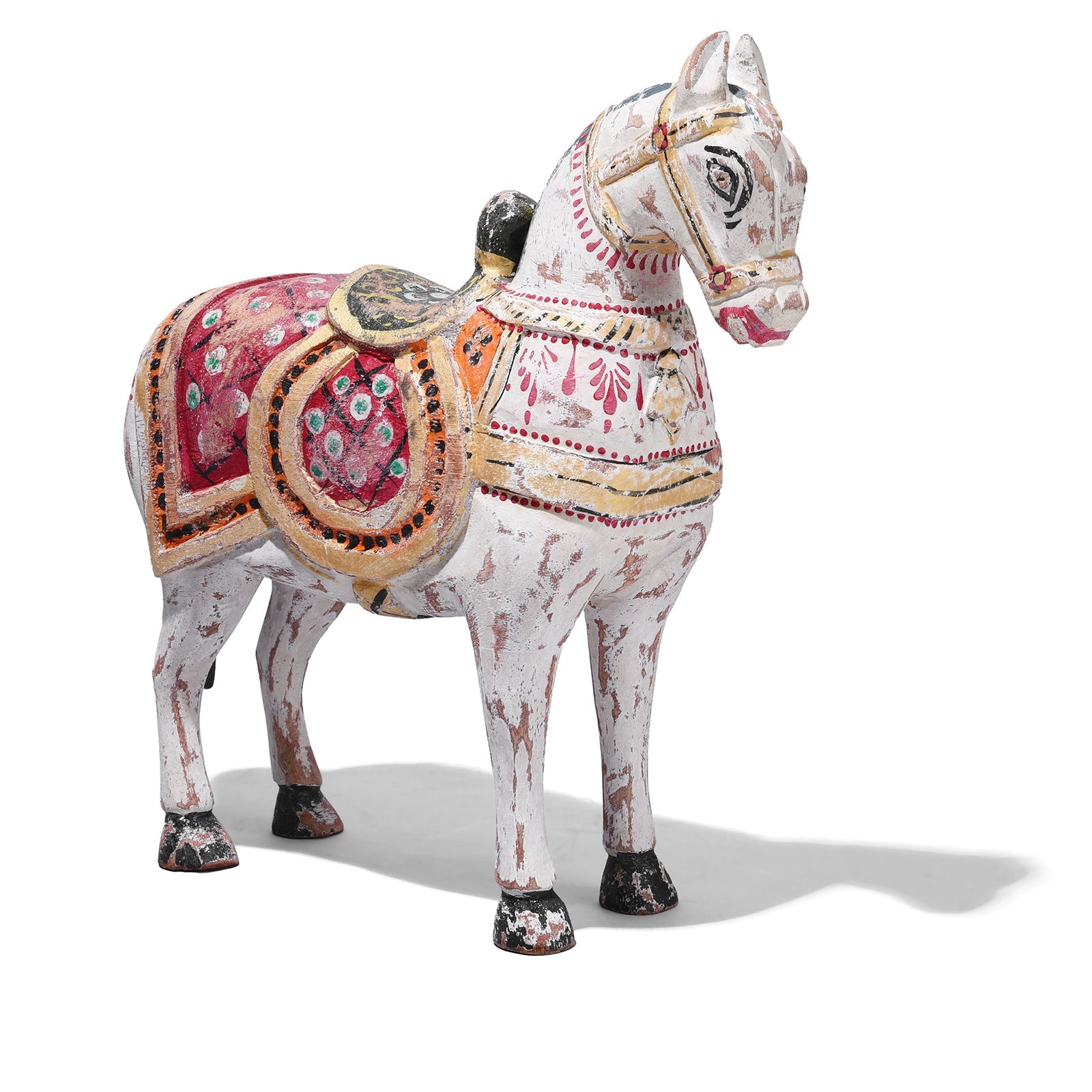 Painted Wooden Marwari Horse From Rajasthan